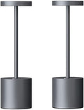 SAKRINGT 2 Pack Cordless Table Lamp Rechargeable,5000mAh Battery Operated Portable LED Table Light,Dimming Desk Lamp for Patio/Restaurant/Outdoor (Grey) by SAKRINGT