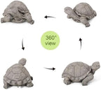 BeePeep Outdoor Turtle Garden Statue, 17inch Turtle Statue Decor, Adorable Cast Stone Sculpture for Outdoor Patio Lawn Porch, Handcrafted Animals Figurine for Birthday Housewarming Gift - Image 3