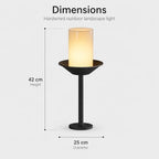 Hardwired Outdoor Bollard Light, 3000K Cylinder Shade Garden Fixture - Image 2