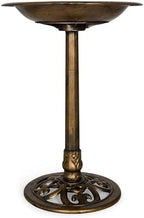 Backyard Expressions Outdoor Garden Bird Bath - Bronze - Weather Resistant Resin with Ground Stakes - 27 Inch by BackyardExpressions
