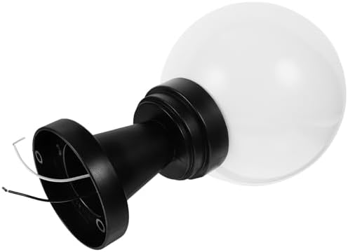 Gatuida Xmas Post Light Fixture for Fence, E27 PC White Outdoor Garden by Gatuida