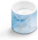 Set of 4 Blue Marble Flameless Candles with Timer Battery Operated Candles with Remote LED Pillar Tea Lights for Indoor Outdoor Patio Porch Wedding Home Decorations - Image 2