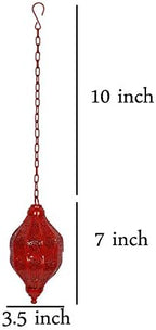 Lalhaveli Valentines Day Gift Moroccan Style Red Candle Lantern for Patio, Indoors/Outdoors Decorations - Image 6