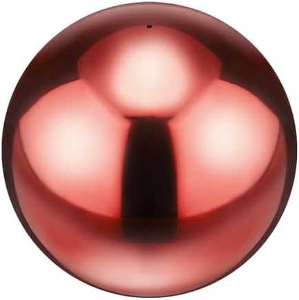 M METERXITY 1-Pack Garden Gazing Globes Ball 10 Inch 201 Stainless Steel Hollow Mirror Reflective Floating Ball for Garden/Pond/Home/Yard Outdoor Decoration [Ruby Red] by MMETERXITY