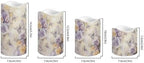 Purple Butterfly Rose Flameless Candles with Remote Timer Battery Powered LED Candles Color Changing Pillar Electric Fake Candles Bulk for Indoor Outdoor Home Table Decoration Set of 4 - Image 2