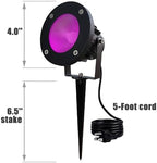 Color Spot Lights Outdoor 120V 25W - Strobe Lights Halloween for Yard, Tree & House - Color Changing Strobe Light for Parties, Christmas, Halloween Decorations - Image 5