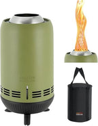 Portable Smokeless Fire Pit, 12” Stainless Steel Camp Stove, Green FP054 by ONLYFIREOUTDOORLIVING