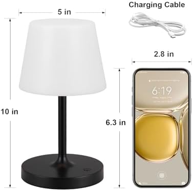 Shower Lamp IP54 Waterproof, Cordless Rechargeable Table Lamp, Outdoor Use - Image 6