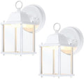 LIT-PaTH Outdoor Wall Light Fixture, Aluminum, LED 3000K, White, 2 Pack by LIT-PaTH