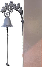 Dinner Bells for Outdoor Use - Cast Iron Church Wall Bell, Wall Mounted Entrance Gate, Decorative Farm Accent Bells with 6 Birds Large and Loud | Outdoor Dinner for Farmhouses Outdoor by Unknown