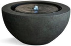 XBrand 9.65" H Round Sphere Water Fountain Indoor/Outdoor with LED Light, Polyresin Bubbler Feature for Patio, Yard, Home Décor - Dark Green, Tranquil Serene Garden Accent by XBrandHomeGarden