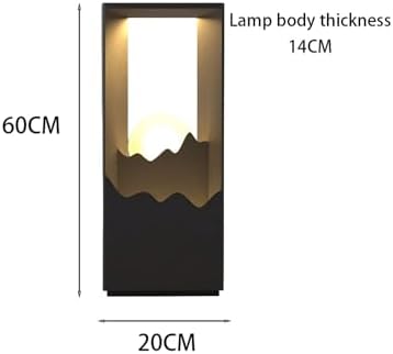 Outdoor Bollard Light, Stainless Steel Body, PC Light Panel, Exterior Pathway Lighting, Modern Landscape Post Lamp, Yard Garden Walkway Patio Driveway Lawn Courtyard Area - Image 2