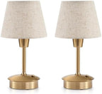 2 Pack Small Rechargeable Cordless Table Lamp for Restaurant Bar by Buynow
