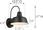 Design House Mason Farmhouse Gooseneck Barn Light, Outdoor Exterior Porch or Patio Wall Light Fixture, Oil Rubbed Bronze, 8 Inch Diameter, 1-Pack, 519504 - Image 3