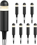 GOODSMANN Landscape Lighting 8PK Low Voltage Landscape Lighting 3W 60 Lumen LED Landscape Bollard Path Lights Outdoor 2700K Warm White Black with Cable Connectors Replaceable LED Bulbs by GOODSMANN