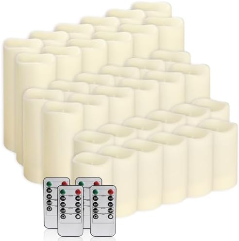 fclayvts 36-Pack LED Flameless Candles with Remote Control - Perfect for Home, Parties, and Special Occasions - Create a Magical Ambiance Effortlessly(Three Sizes) - Image 2