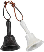 2pcs Cast Bell Iron Hand Bell Xmas Handheld Signal Ornament by Housoutil
