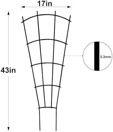 Mklsit 43" Tall Metal Plant Trellis for Climbing Plants Support, 4 Pack - Image 6