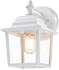 LIT-PaTH Outdoor Wall Light Fixture, Antirust Aluminum Glass, White 1 Pack by LIT-PaTH