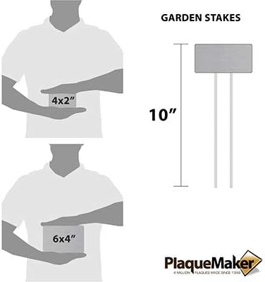 Stainless Steel Garden Sign. 4 x 2" rounded sign with a 10" stake. Great as a Garden Memorial or Plant Label (Stainless Steel, 4 x 2") - Image 3