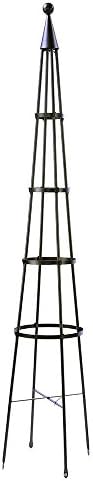 Achla Designs OBL-02, 85-in Wrought Iron Garden Obelisk Trellis, H, Graphite by ACHLADesignsHomeGarden
