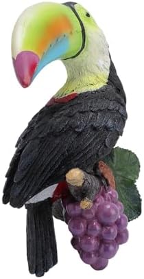 Outdoor Statue Toucan Tree Hugger Outdoor Statues Exotic Bird Sculpture Garden Decor - Image 4