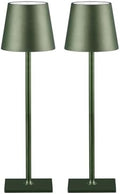 2 Pack Cordless Rechargeable Table Lamp, Battery Operated LED Lamp, Green by CHLORANTHUS