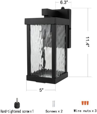 Dusk to Dawn,Outdoor Wall Lantern, Closed Bottom Matte Black, 11.5",1-Pack - Image 2