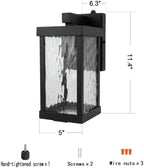 Dusk to Dawn,Outdoor Wall Lantern, Closed Bottom Matte Black, 11.5",1-Pack - Image 2
