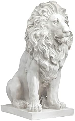 Design Toscano Lion of Florence Sentinel Indoor/Outdoor Animal Statue, 28 Inch Tall, Cast Stone Resin, Antique Stone Finish by DesignToscano