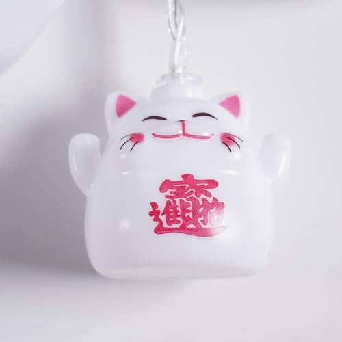 CAKERS Cute Cartoon Cat String Lights|Creative Luminous Night Light|LED Warm White Copper Wire Lights|Hanging Fairy Lights for Bedroom Party Decor,B,7m(22.9ft)-50LED-Solar - Image 2