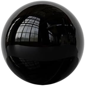 1 Pcs Gazing Ball, Stainless Steel Garden Mirror Globe, Polished Ornament Sphere, Hollow Floating Reflective Hemisphere, Home Outdoor Pond, Black(Size:9.84 in/25 cm) by Unknown