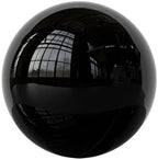 1 Pcs Gazing Ball, Stainless Steel Garden Mirror Globe, Polished Ornament Sphere, Hollow Floating Reflective Hemisphere, Home Outdoor Pond, Black(Size:11.81 in/30 cm) by Unknown