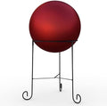 Lulu Decor, Matt Red Stainless Steel Gazing Mirror Ball Size 12 with Stand by LuluDecor