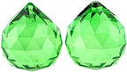Queenbox 10pcs 30mm Crystal Suncatcher Prism Ball Rainbow Hanging Pendants Maker with Hole for Chandelier Feng Shui Window, Dark Green - Image 2