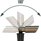 GKOLED Mini Size Brass Landscape Spotlight, Low Voltage 12V AC/DC Outdoor Directional Up Light, 180 LM, 3W MR8 LED Bulb ABS Ground Stake, 2700K Warm White, Garden Patio Trees Spot Uplight - Image 6