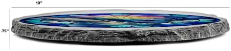 Magnolia Garden 10-Inch Humpback Whale Stepping Stone - Faux Stained Glass Ocean Marine Garden Stone, Weather-Resistant Resin Pathway Accent, Nautical Sea Life Outdoor Yard Decor & Walkway Plaque - Image 2