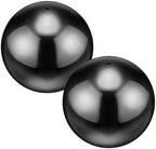 M METERXITY 2-Pack Garden Gazing Globes Ball 4.7 Inch 201 Stainless Steel Hollow Mirror Reflective Floating Ball for Garden/Pond/Home/Yard Outdoor Decoration [Gloss Black] by MMETERXITY
