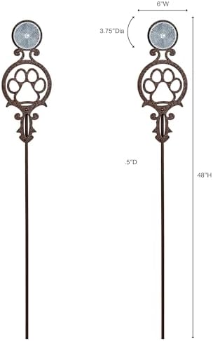 Touch of Class Pathways Driveway Marker Stake, Paw Print, Bronze, Set of 2 - Image 5