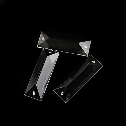 Chandelier Crystal Prisms Pendants 22X63mm 22x76mm Clear Crystal Chandelier Pendants Drops Optical Glass Prism Chandelier Crystal Prisms Pendants (Color : One Hole, Size : 22x63mm 30pcs) - Image 7