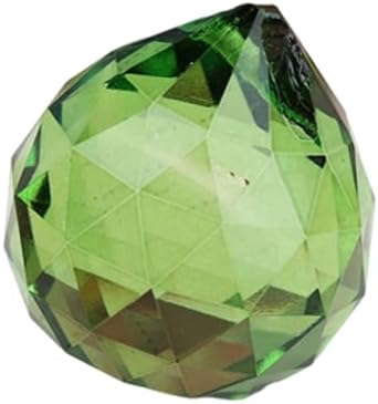 100mm Large Crystal Prism Suncatcher for Windows Hanging, Colorful Glass Crystal Sun Catcher Beads Pendants Maker Balls for Indoor Outdoor Garden Feng Shui Home Decor Green by YlobdolY