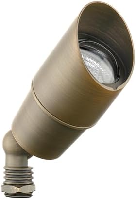 Amped Landscape Lighting 12V Accent Spot Light with MR16 Socket in Aged Brass Solid Copper Enhanced Protection for Coastal Environments by EastGroveHome