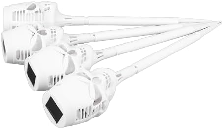 Solar Halloween Lights, IP65 Flickering 4 Pack Solar Torch Lights, Skull with Flickering Flame for Outdoor Garden Yard Patio Pathway - Image 7