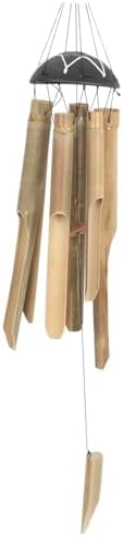 Bamboo Wind Chimes for Outdoors Yard Decor with Melodious Deep Tone by SOLUSTRE