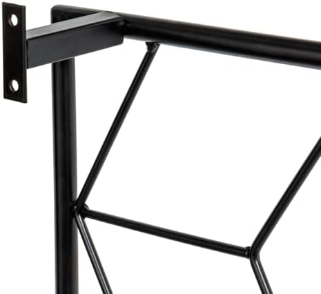 MyGift 4 Foot Geometric Cube Pattern Style Matte Black Metal Wire Garden Trellis, Wall Mounted Large Support Lattice Frame for Climbing Plants and Crawling Vines - Image 7