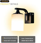 Dusk to Dawn Outdoor Wall Light Sconce, Waterproof Aluminum Porch Light Exterior Fixture with Milk Glass Shade for Patio, Yard, Garden House, Outside, Matte Black - Image 7