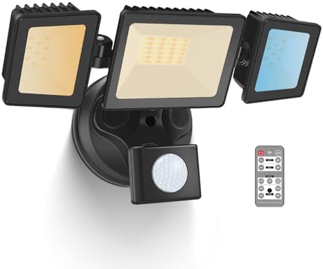 ALUSSO Motion Sensor Outdoor Lights with Remote 40W 4000LM Flood Light 120V by ALUSSO