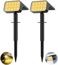 Solar Spot Lights Outdoor Waterproof, 2 Pack, 75 LED Warm White by Flaow