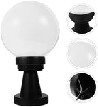 Gatuida Xmas Post Light Fixture for Fence, E27 PC White Outdoor Garden - Image 4