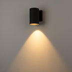 mirrea 7" Modern Outdoor Porch Wall Light, Matte Black, Pack of 2 - Image 4